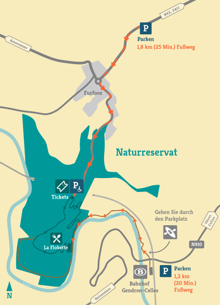 Zugangsplan zum Naturschutzgebiet Furfooz